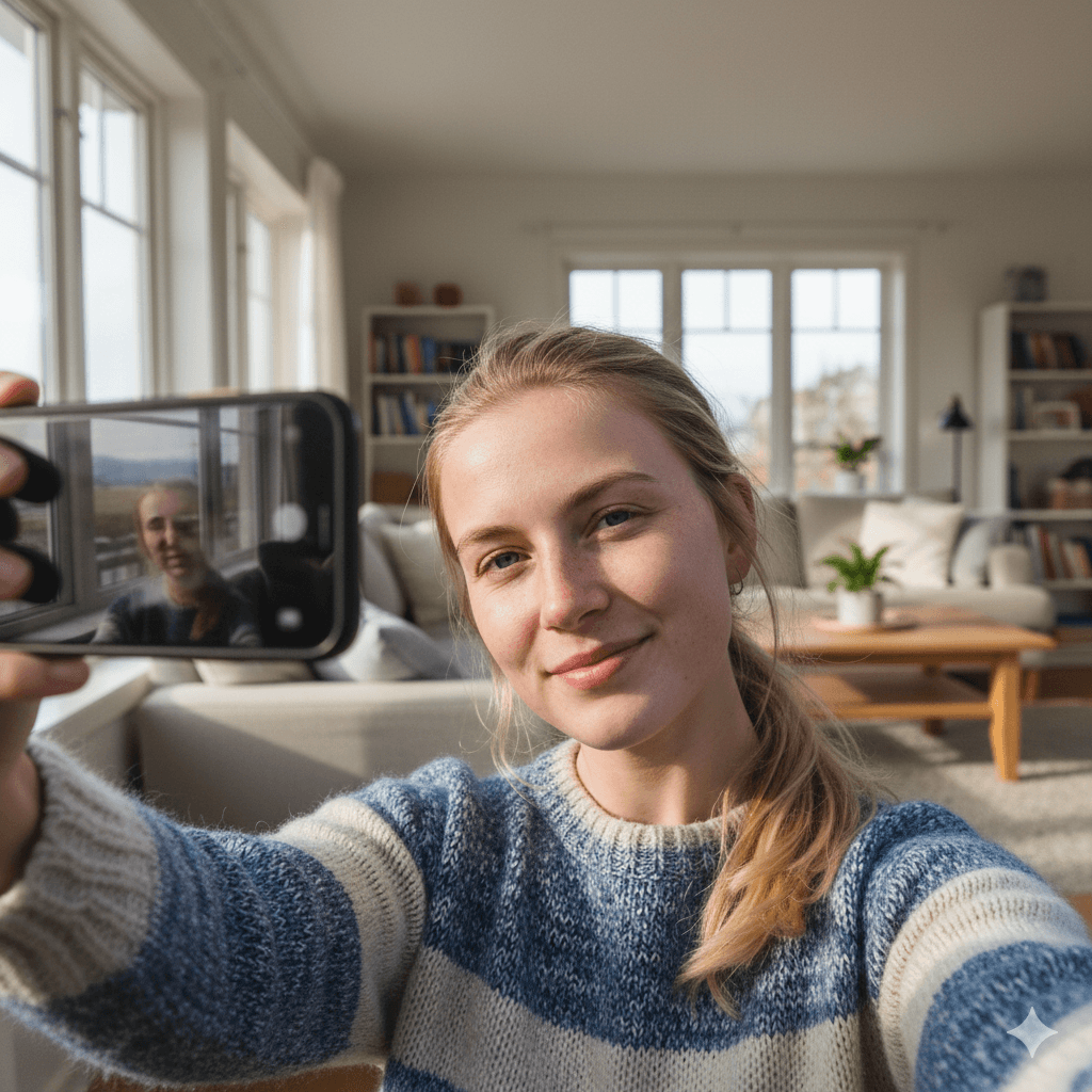 Példa fotó - természetes fényben, egyenes tekintet, smink nélkül